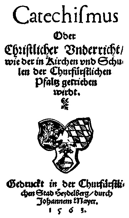 Titelblad van de Heidelbergse Catechismus