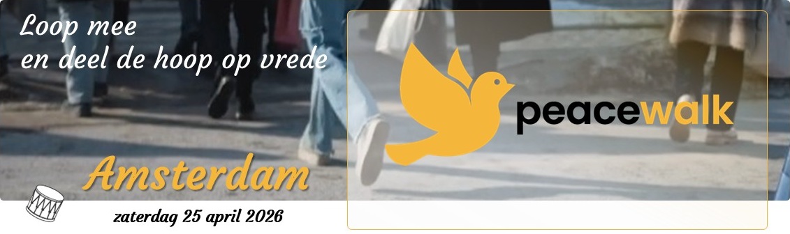 Loop mee voor vrede | zaterdag 25 april 2026 | Amsterdam Peacewalk