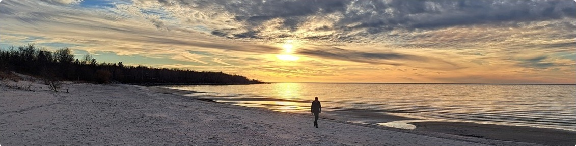 Zonsondergang Lake Winnipeg