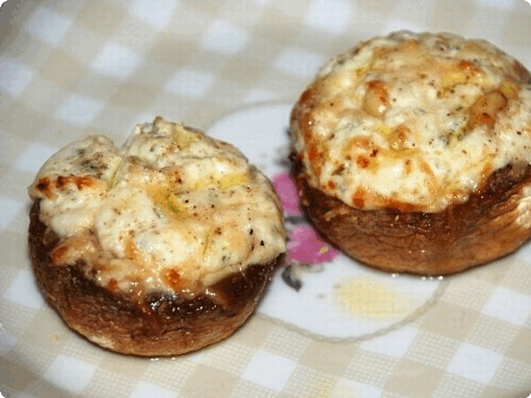 Gevulde champignons met roomkaas